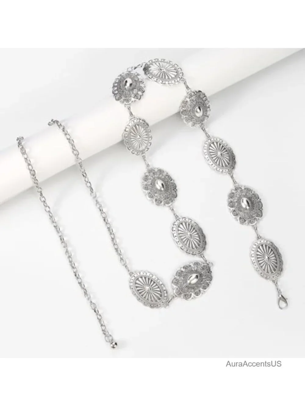 Gold Plated Chain Belt Vintage Western Adjustable Waist Chain for Dresses